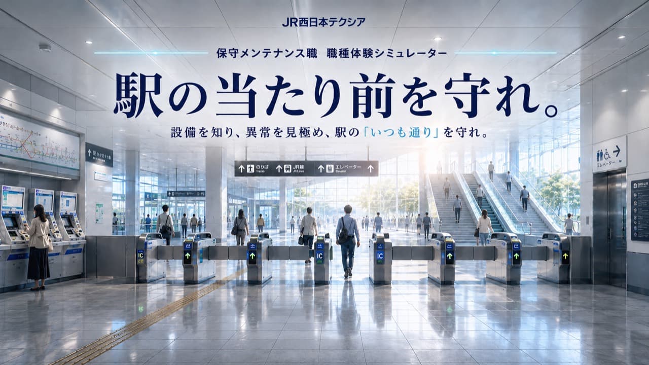 駅の当たり前を守れ。保守メンテナンス職 仕事体験ゲーム